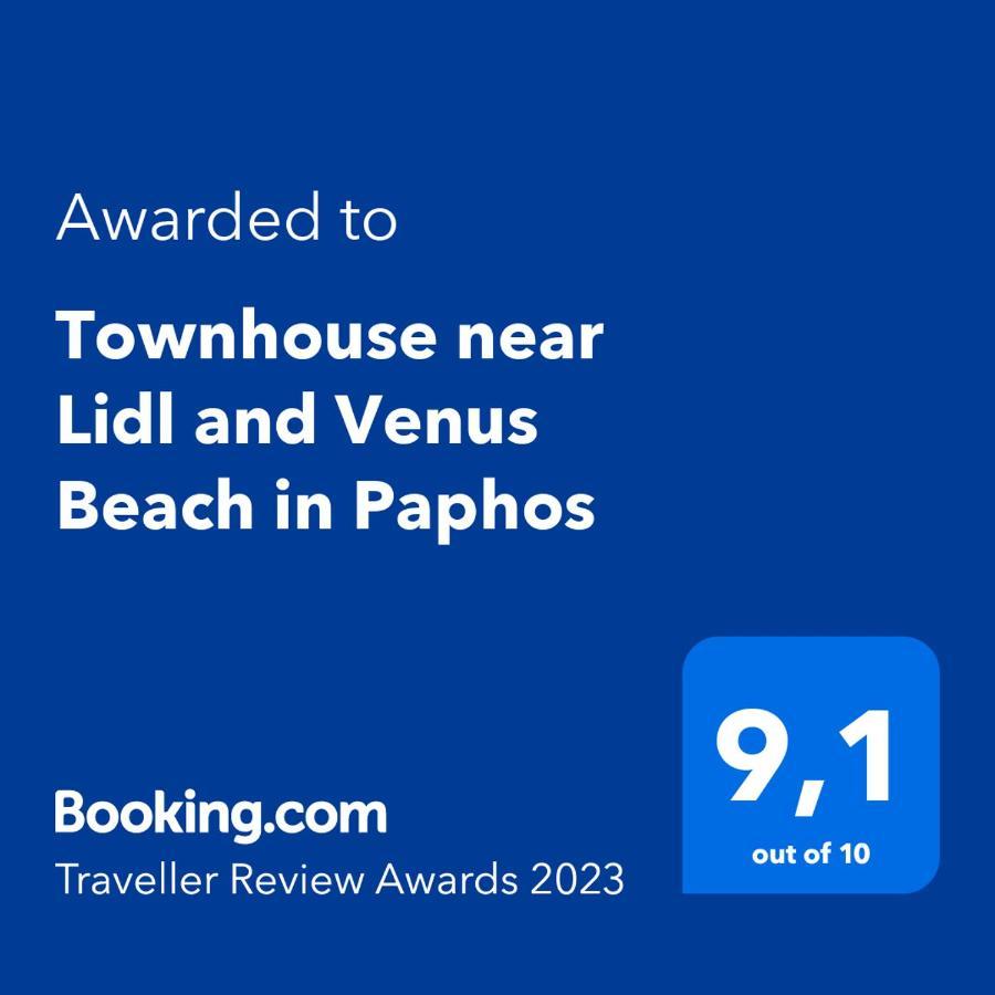 Isabella Court Townhouse Near Venus Beach And Lidl Paphos Eksteriør billede
